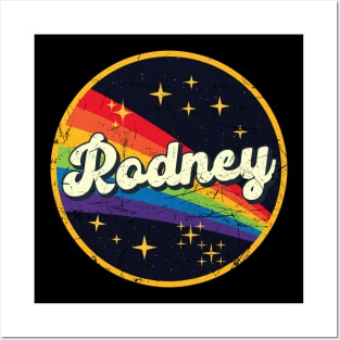 Rodney // Rainbow In Space Vintage Grunge-Style Posters and Art